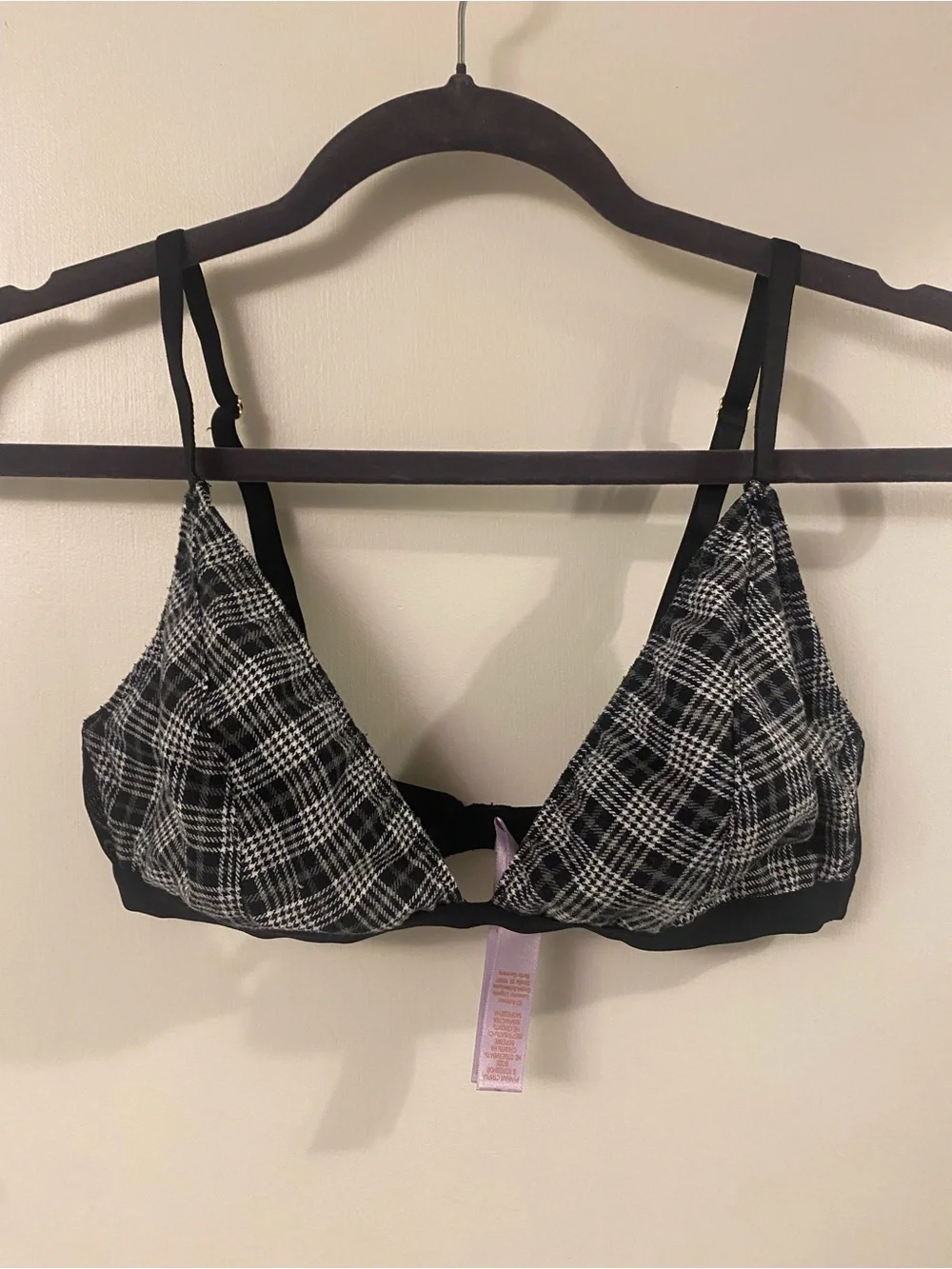 Savage X Fenty Bra Black Plaid Small